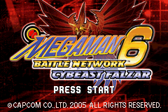 Mega Man Battle Network 6 - Mega Rock Patch Title Screen